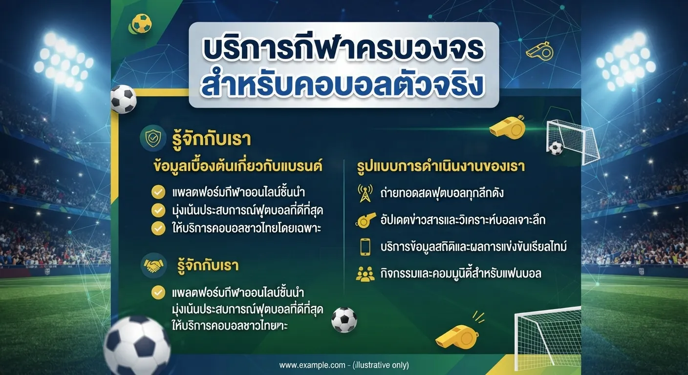 บริการกีฬาครบวงจรสำหรับคอบอลตัวจริง